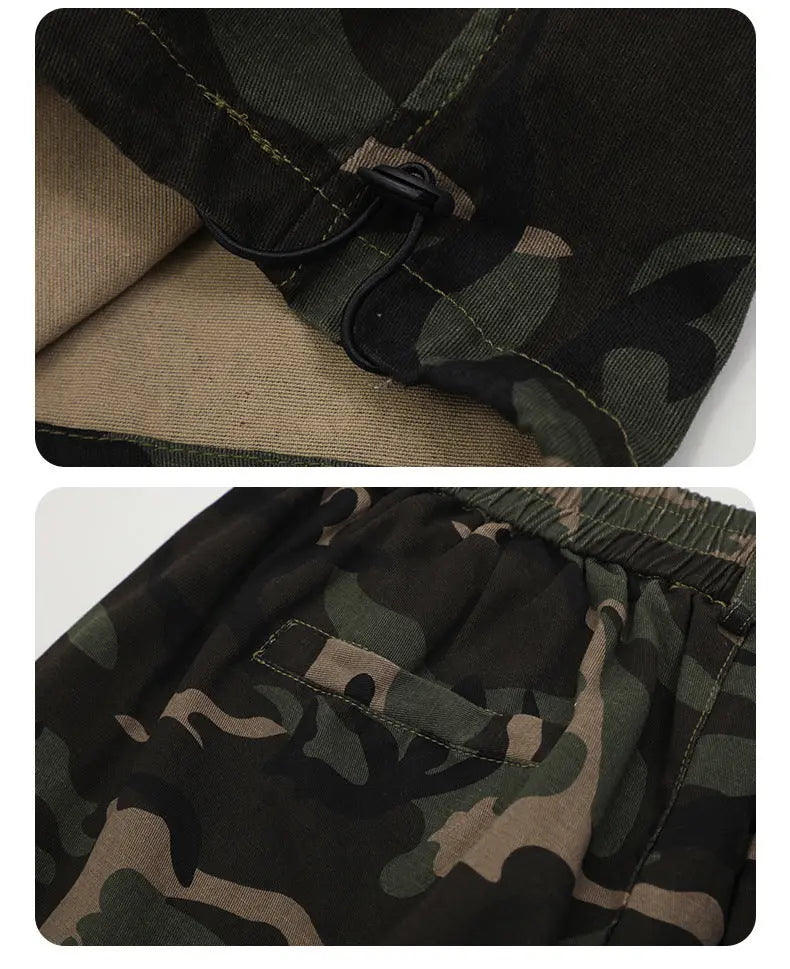 Camouflage Cargo Pants Adjustable Leg Shaping Outdoor - Nyaabs