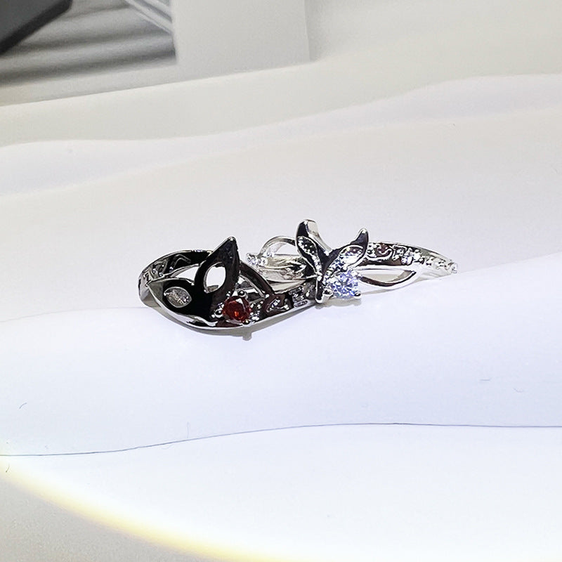 Mask Ring Opening Men And Women Jewelry - Nyaabs