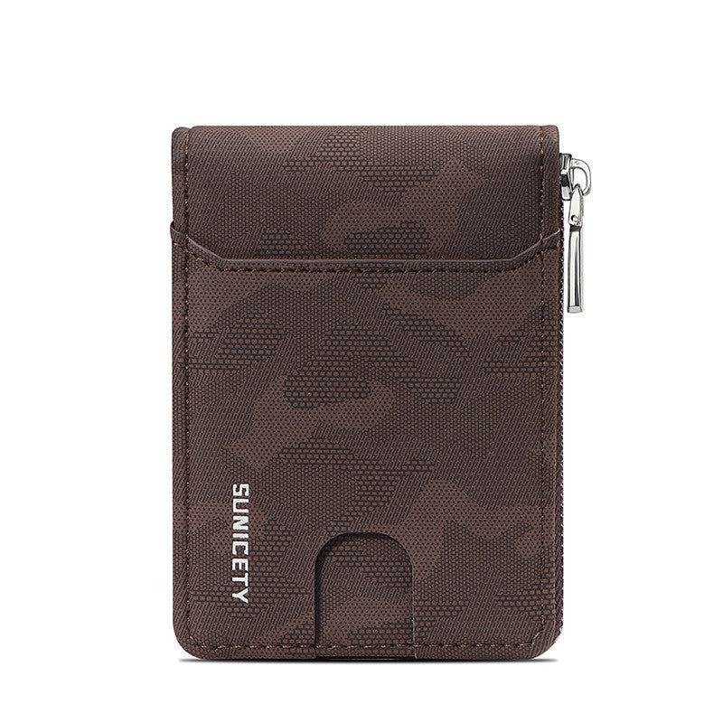 Camouflage Large Capacity Zipper Men's Wallet - Nyaabs