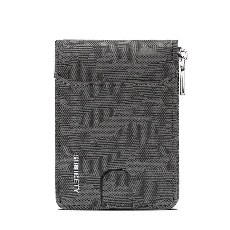 Camouflage Large Capacity Zipper Men's Wallet - Nyaabs