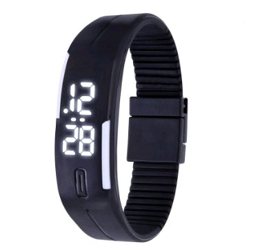 Waterproof LED Bracelet Watch Fashion Sports Watch White Light Touch Screen Electronic Student Watch - Nyaabs