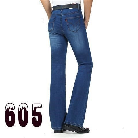 Men's Flared Pants Elastic Denim - Nyaabs