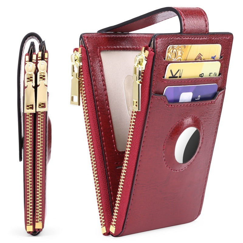 Fashion Vintage Leather Daily Zipper Card Bag - Nyaabs