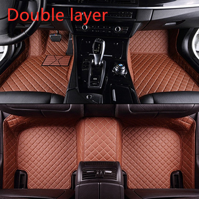 Fully Surrounded Car Leather Floor Mat Pad All Weather Protection - Nyaabs