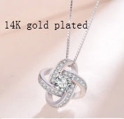 925 Sterling Silver Necklace For Women Forever Heart AAA Zircon Mosaic Necklaces & Pendants Gift - Nyaabs