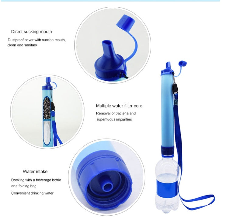 Water Filters Straw Hiking Camping Outdoor Travel Personal Emergency Survival Tools Summer Life Straw - Nyaabs