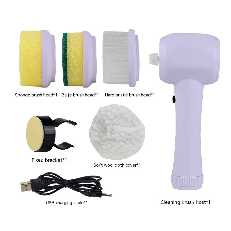 Electric Cleaning Brush 4 In 1 Spinning Scrubber Handheld Electric Cordless Cleaning Brush Portable nyaabs.com