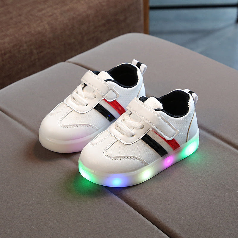 Kimmy White LED Sneakers Shoes - Nyaabs