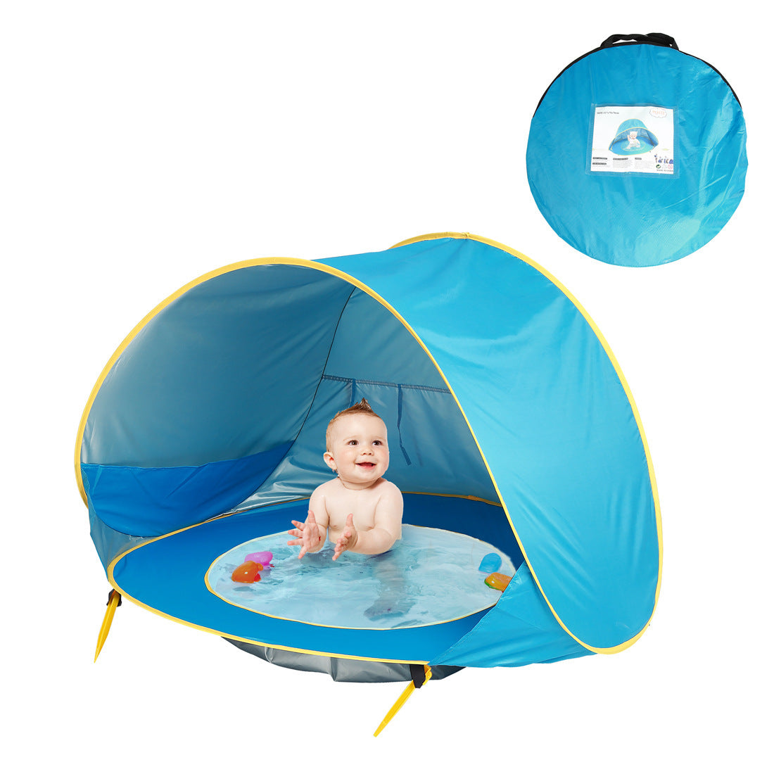 Baby Beach Tent Kids Outdoor Camping Easy Fold Up Waterproof  Up Sun Awning Tent UV-protecting - Nyaabs