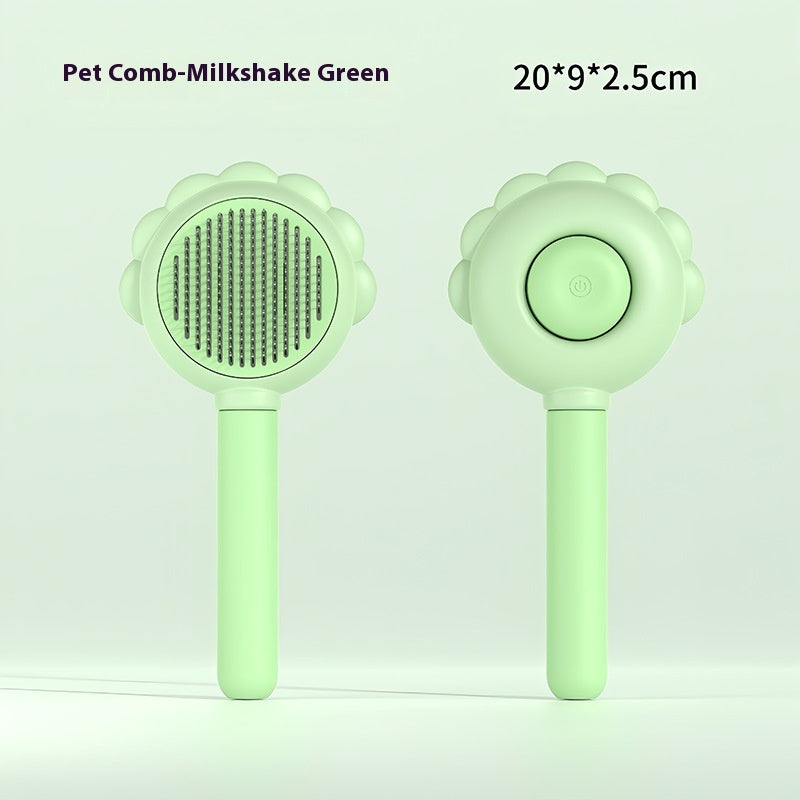 2 In 1 Self Cleaning Dog Brush Comb With Spray Pets Grooming Hair Remover Combs Brush Floating Hair Pet Grooming Brush Pet Products - Nyaabs