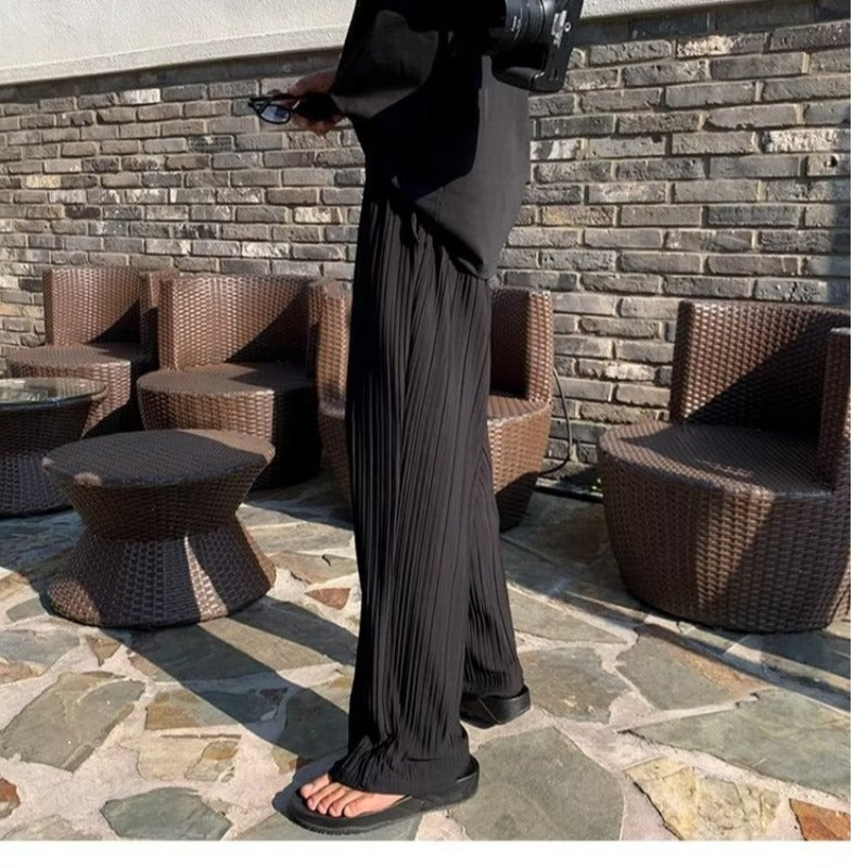 Artistic Casual Trend All-matching Graceful Straight-leg Pants nyaabs.com