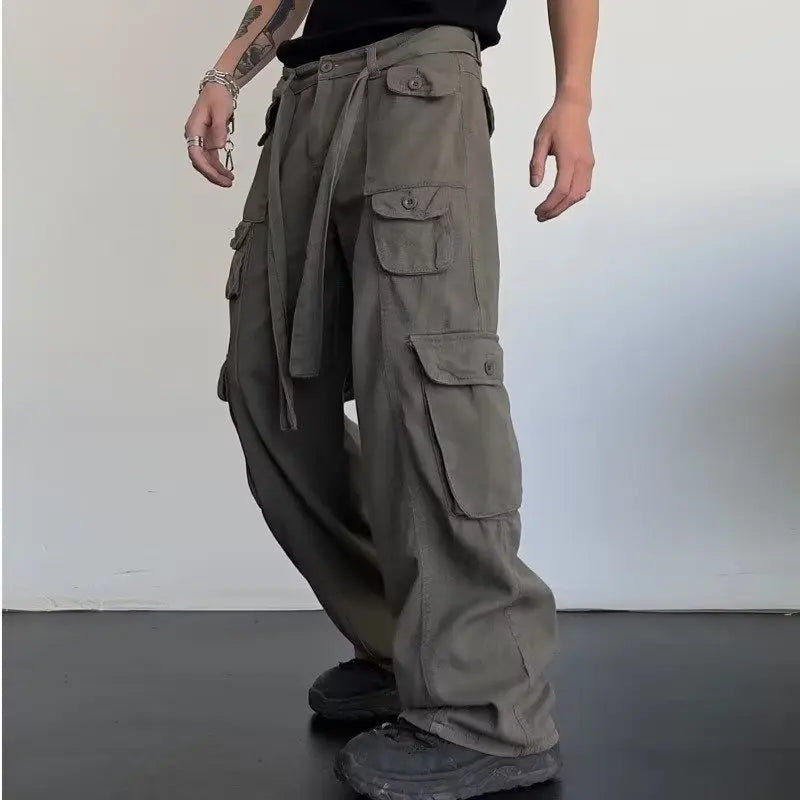 High Street Tide Vintage Hip Hop Plankton Sun Straight Leg Casual Pants Tide - Nyaabs