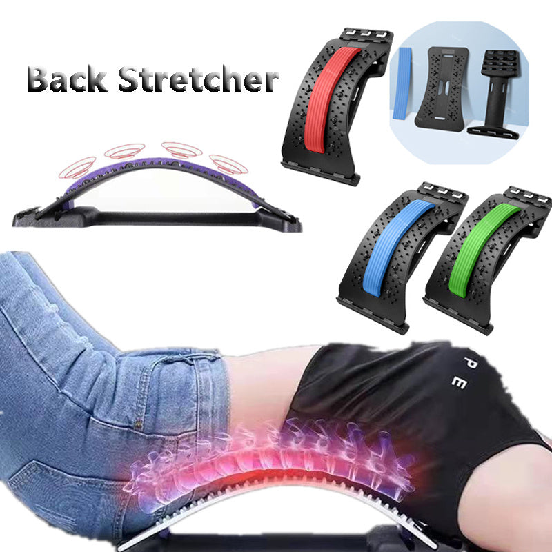 Back Stretcher Adjustable Back Cracker Massage Waist Neck Fitness Lumbar Cervical Spine Support Pain Relief nyaabs.com