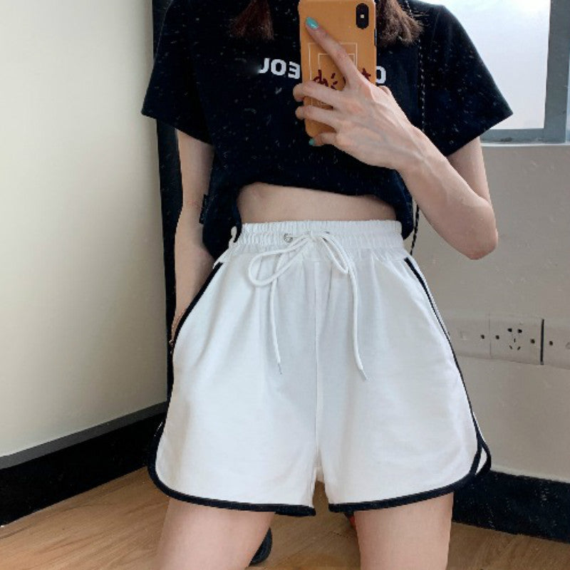 Korean Style High Waist Sports Three-point Shorts Women Loose nyaabs.com