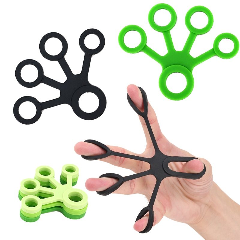 Silicone Grip Device Finger Exercise Stretcher Arthritis Hand Grip Trainer Strengthen Rehabilitation Training To Relieve Pain - Nyaabs