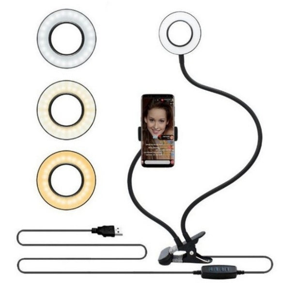 LED Selfie Ring Light for Live Adjustable Makeup Light-8cm Stand - Nyaabs