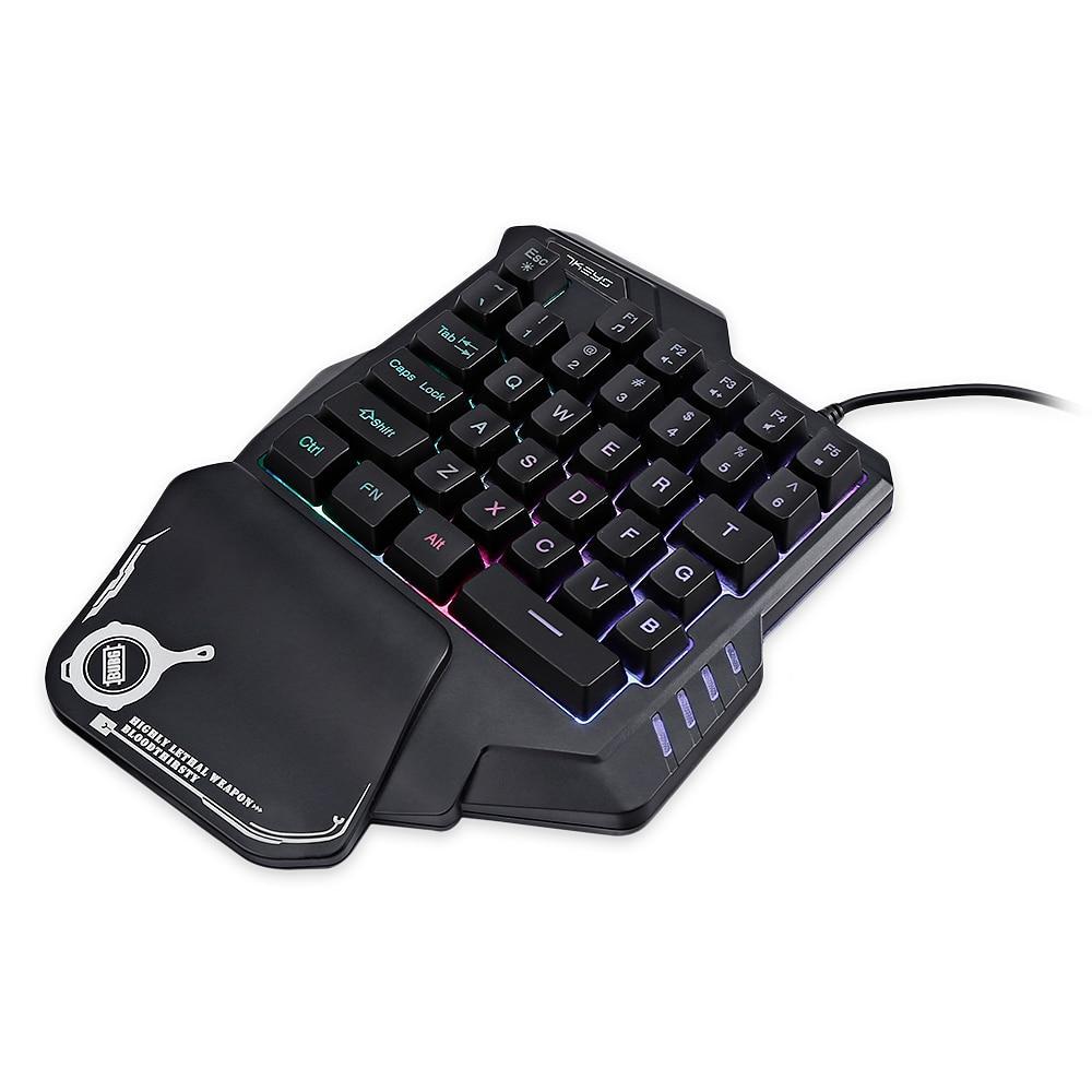 One-Handed Mechanical Gaming Keyboard RGB Backlit Portable Mini Gaming Keypad Game Controller nyaabs.com