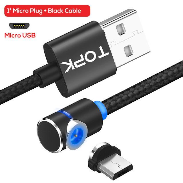 Magnetic Cable Micro Usb Cable 360 Degree Rotate Magnetic Charge Phone Charging Cord Wire - Nyaabs