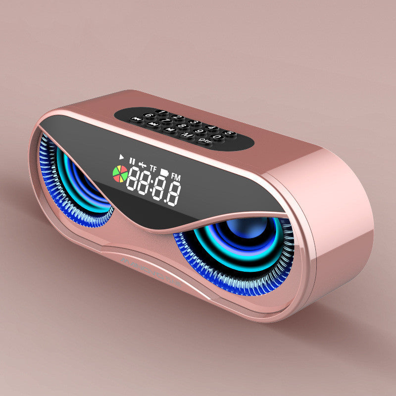 Colorful lights, dual speakers, digital buttons, song, Bluetooth speaker - Nyaabs