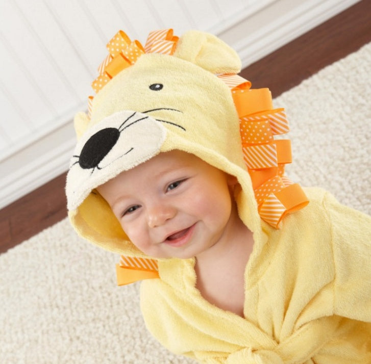 Cartoon Cute Animal Modeling Baby Bath Towels Baby Bathrobes Cotton Children's Bathrobes Baby Hooded - Nyaabs