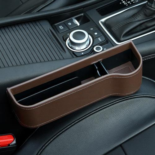 PU Car Organizer Seat Gap Storage Box Car Seat Side Slit for Wallet Phone Coins Cigarette Keys Cards Car Accessories - Nyaabs