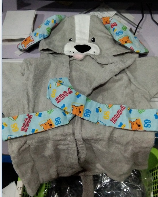 Cartoon Cute Animal Modeling Baby Bath Towels Baby Bathrobes Cotton Children's Bathrobes Baby Hooded - Nyaabs