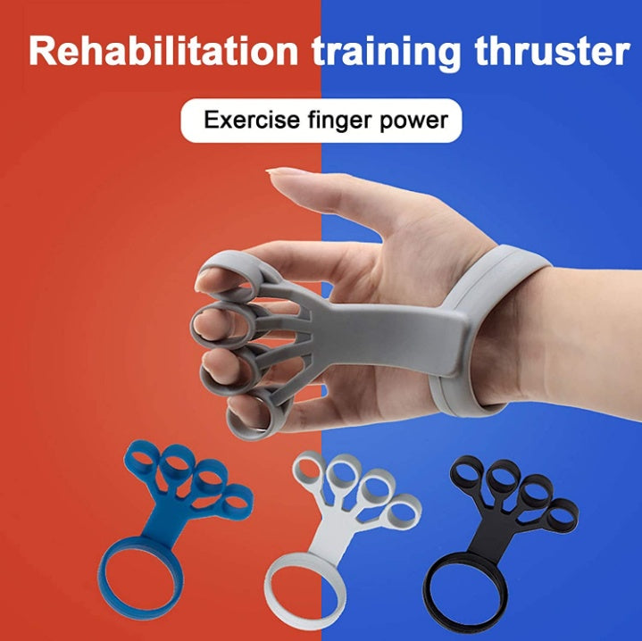 Silicone Grip Device Finger Exercise Stretcher Arthritis Hand Grip Trainer Strengthen Rehabilitation Training To Relieve Pain - Nyaabs