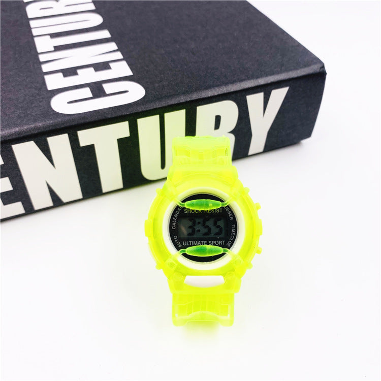 Children's jelly cartoon electronic watch multicolor - Nyaabs