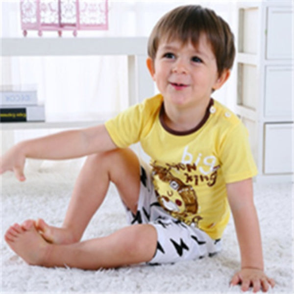 Cartoon Clothing Baby Boy Summer Clothes T-shirt Baby Girl Casual Clothing Sets - Nyaabs