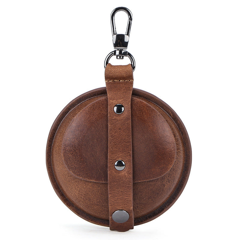 Crazy Horse Leather Round Multifunction Headphones - Nyaabs