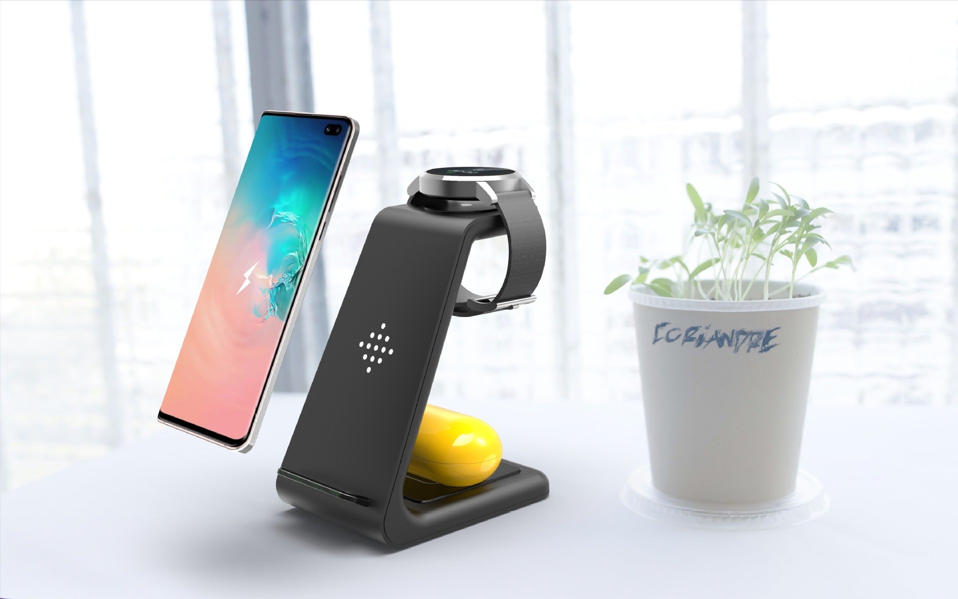 3 In 1 Fast Charging Station Wireless Charger Stand Wireless Quick Charge Dock For Phone Holder - Nyaabs