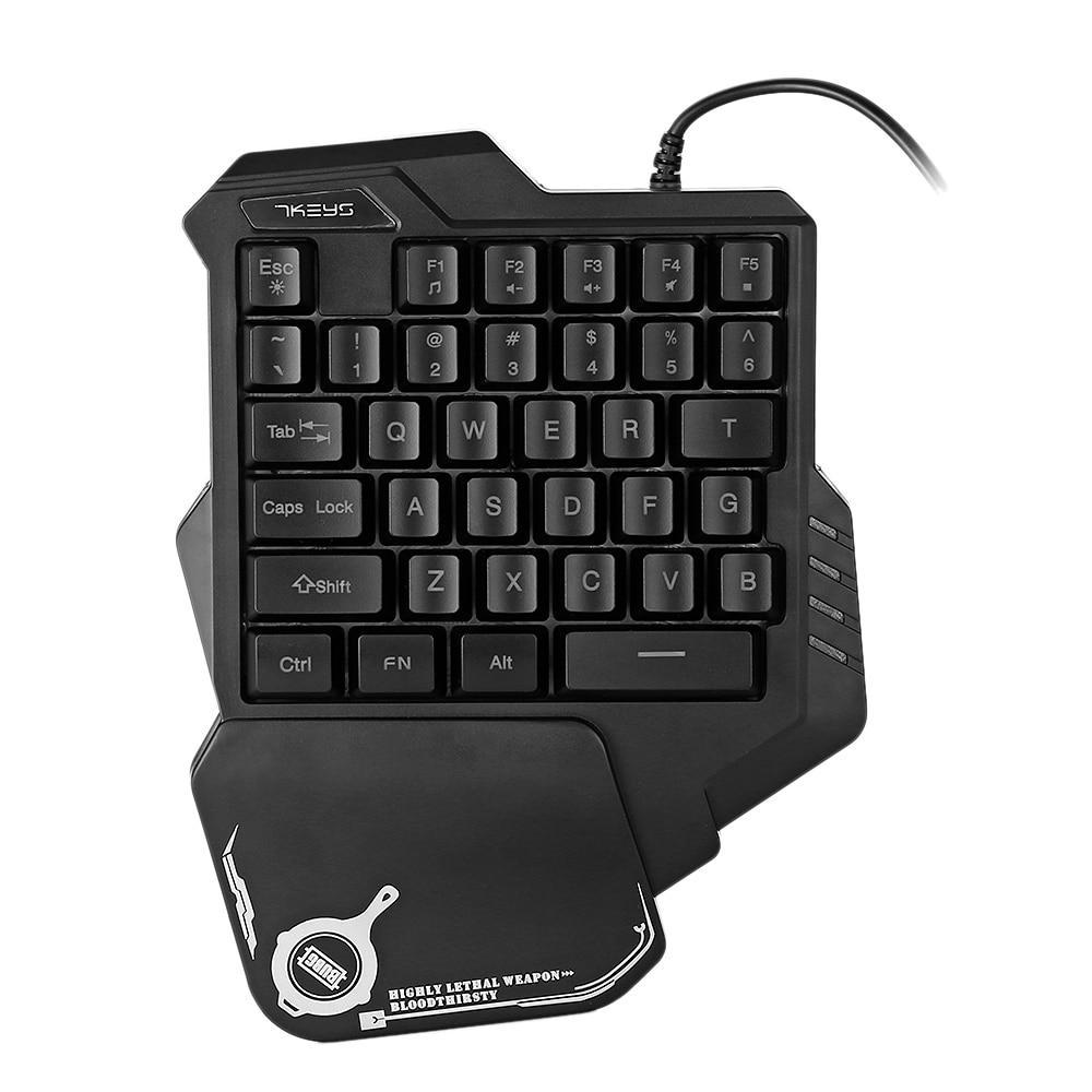 One-Handed Mechanical Gaming Keyboard RGB Backlit Portable Mini Gaming Keypad Game Controller nyaabs.com