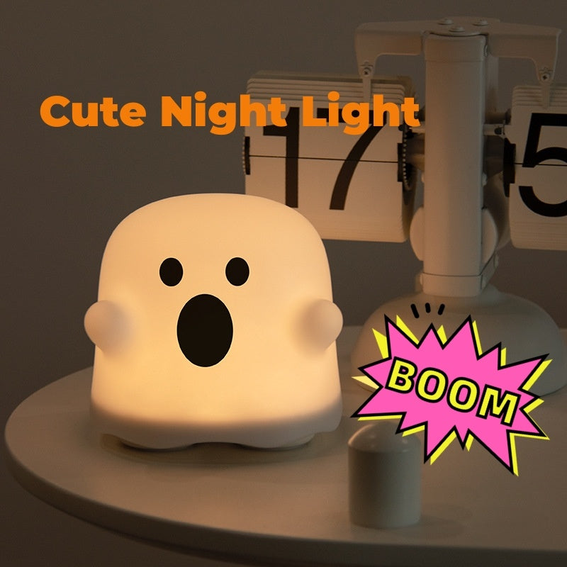 Home Decor Silicone Night Light Bedside Table Lamp LED Touch Sensor Lamp For Girl Bedrooms Living Room Decoration Kids Birthday Gift Halloween Decorations - Nyaabs