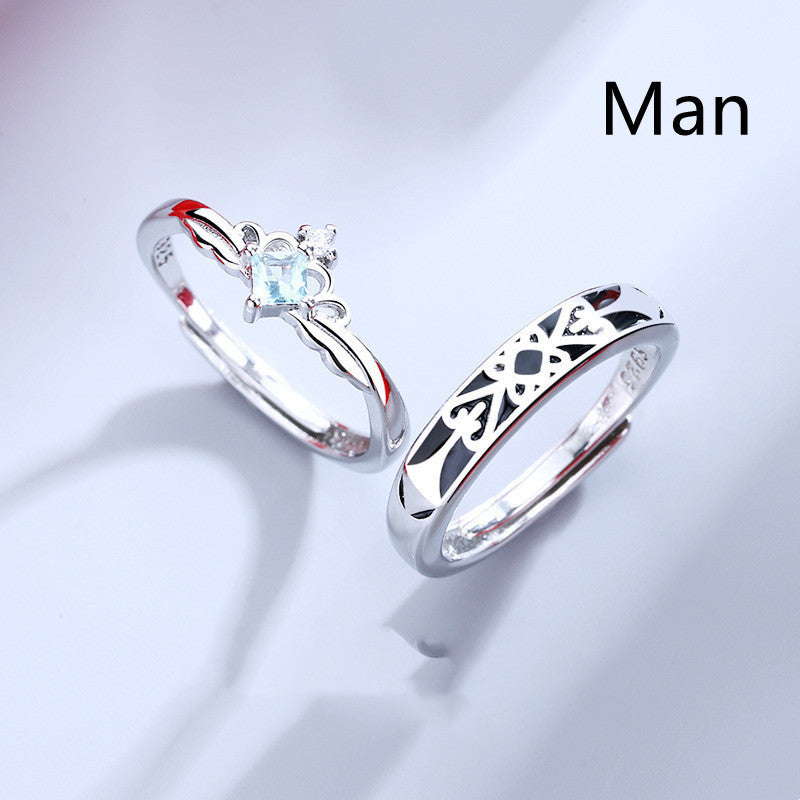 Men And Women Couples Niche Design Ring - Nyaabs