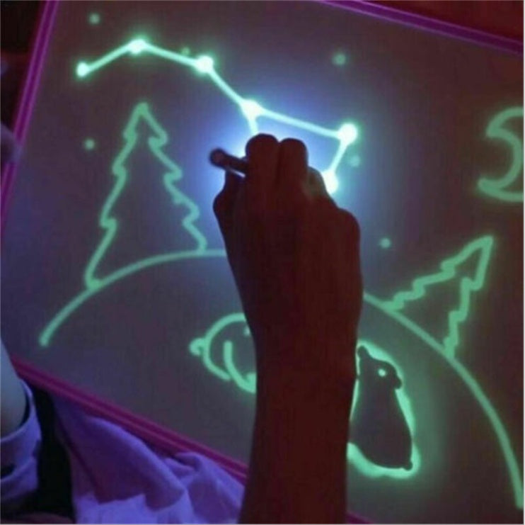 Educational Toy Drawing Pad 3D Magic 8 Light Effects Puzzle Board Sketchpad - Nyaabs