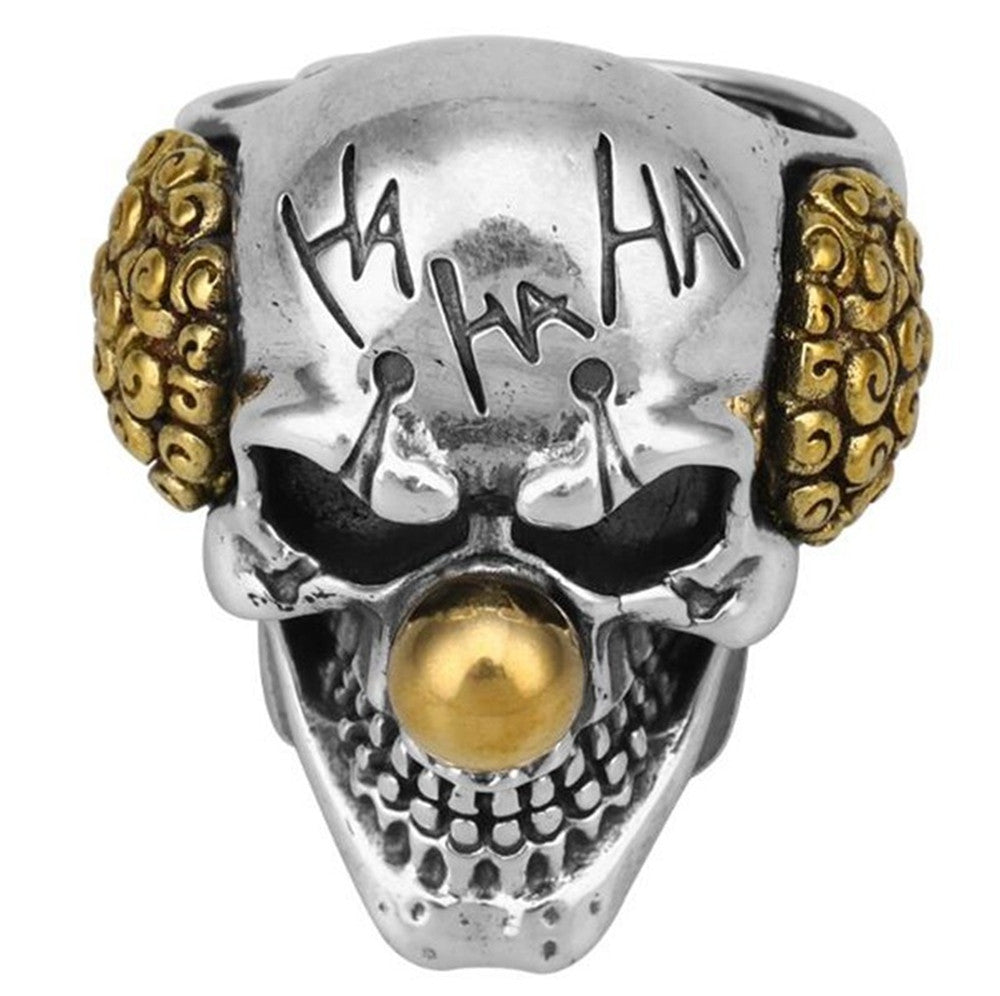 Clown Men Domineering Personality Skull Ring - Nyaabs