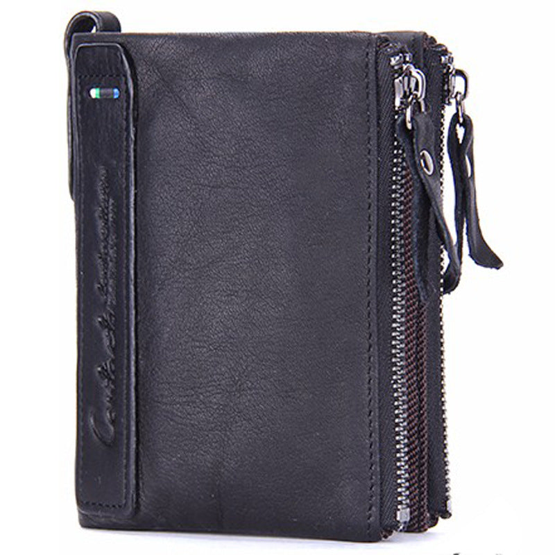 Genuine Leather Men's Short Chic Coin Purse nyaabs.com