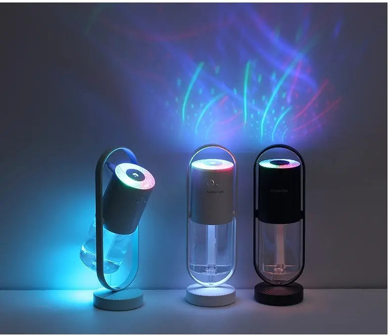 Magic Shadow USB Air Humidifier For Home With Projection Night Lights Ultrasonic Car Mist Maker Mini Office Air Purifier - Nyaabs