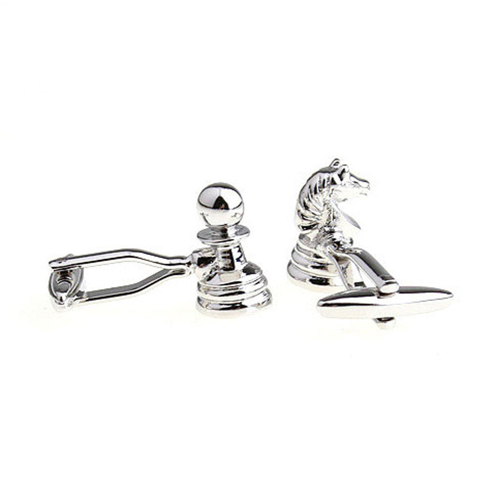 Men Gentleman French Chess Cufflinks - Nyaabs