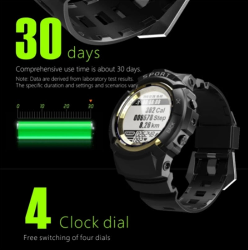 S816 Waterproof And Anti-fall Heart Rate Compass Pedometer Outdoor Smart Sports Watch - Nyaabs