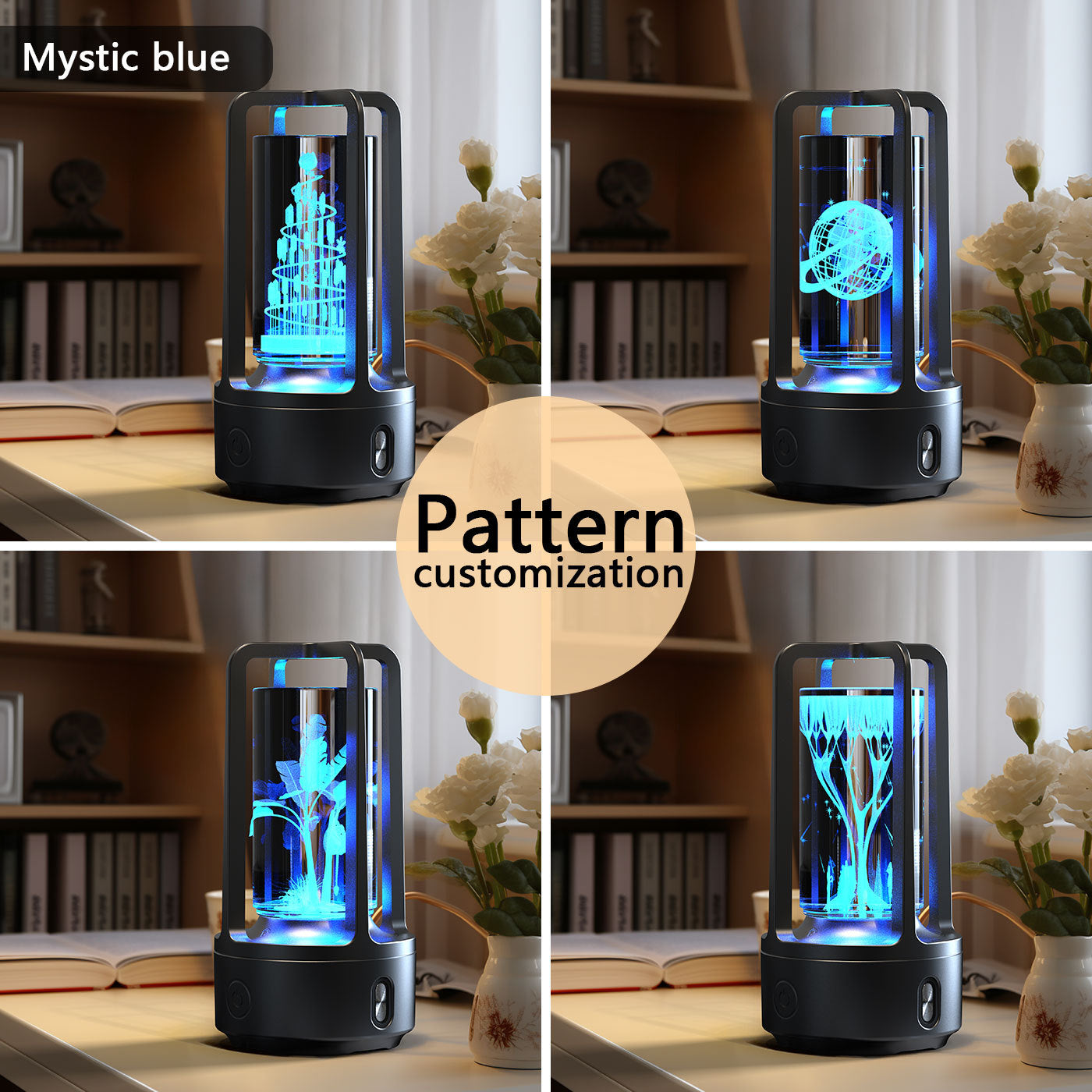 Creative 2 In 1 Audio Acrylic Crystal Lamp And Bluetooth Speaker Valentine's Day Gift Touch Night Lamp - Nyaabs