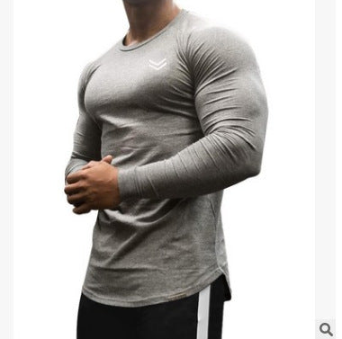 New Long Sleeve T Shirt Sport Men Gym Shirt Quick Dry Gym Fitness Training Running T Shirt Men Workout T-Shirt Bodybuilding Tops - Nyaabs