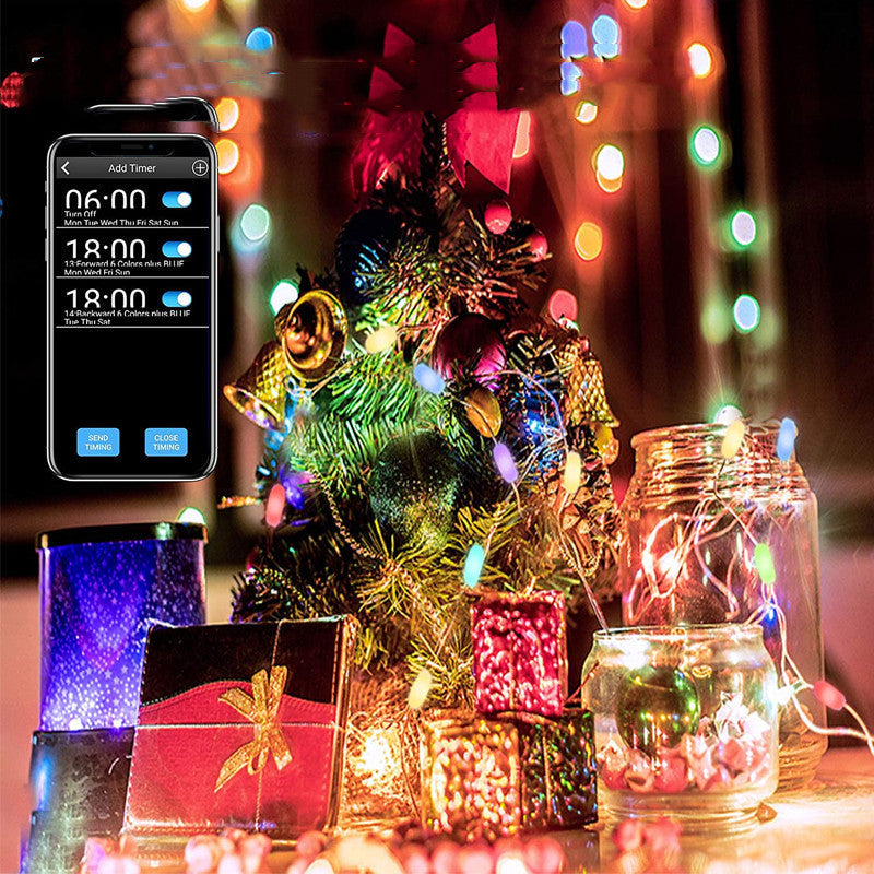 USB Smart Bluetooth Led Copper Wire String Light App Control Christmas Tree Decor New Year Fairy Light Garland Christmas Decoration nyaabs.com