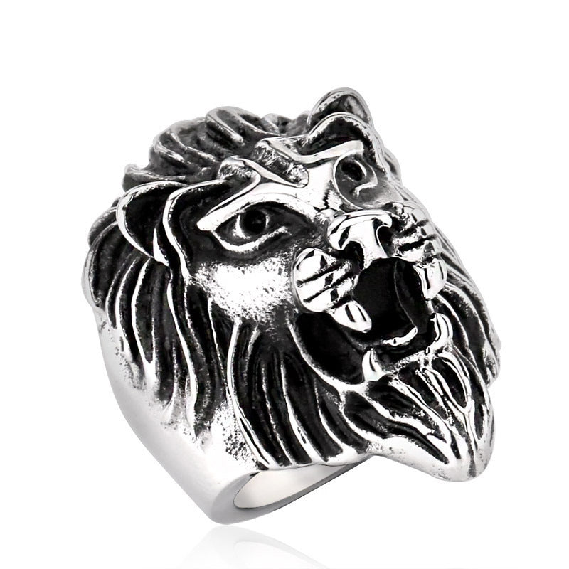 Animal Ring Titanium Steel Vintage Men - Nyaabs