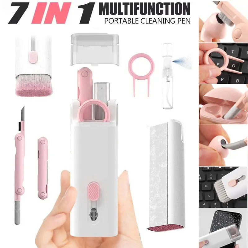 Multifunctional Bluetooth Headset Cleaning Pen Set Keyboard Cleaner Cleaning Tools Cleaner Keycap Puller Kit - Nyaabs