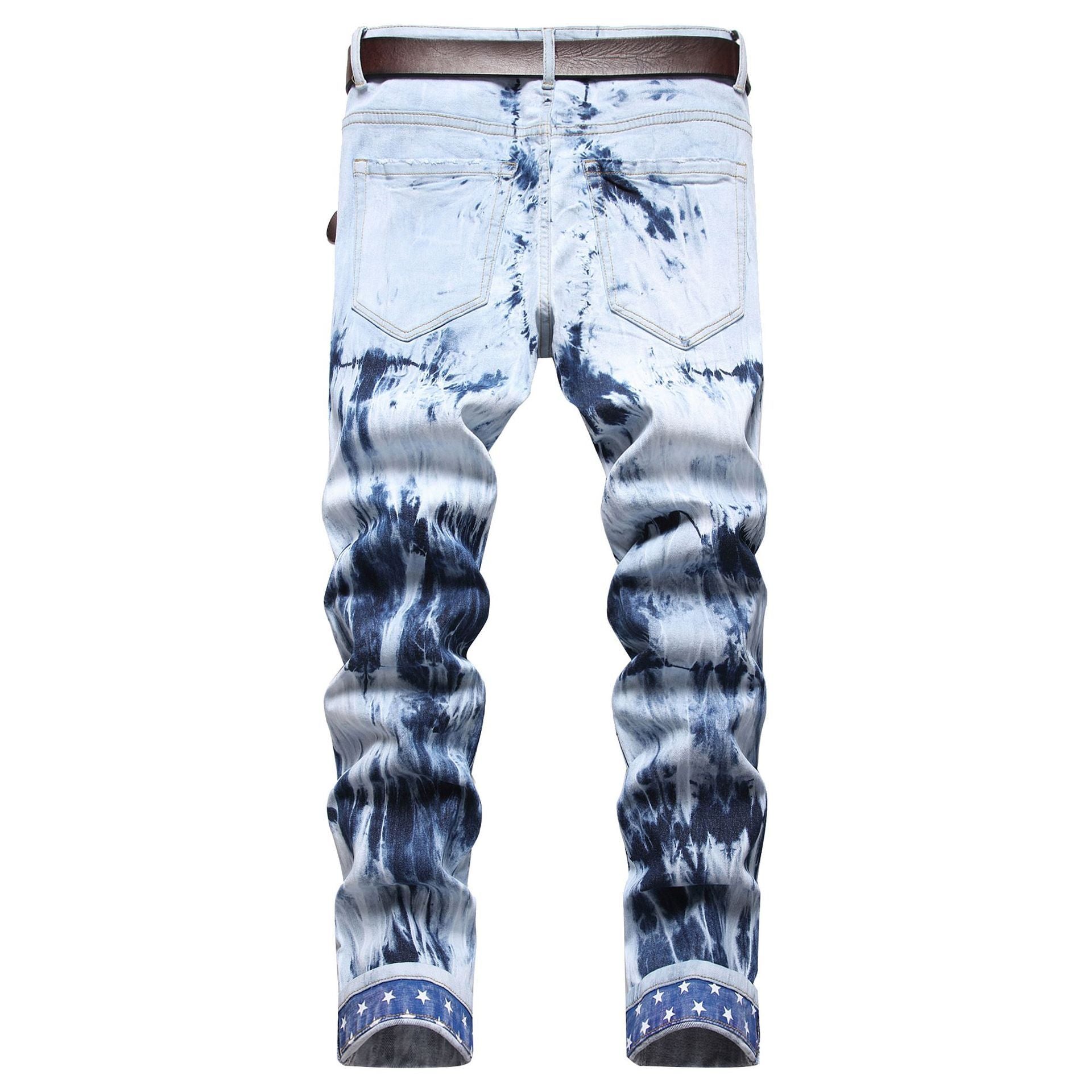 Youth Embroidery Float Fashionable Denim Trousers - Nyaabs