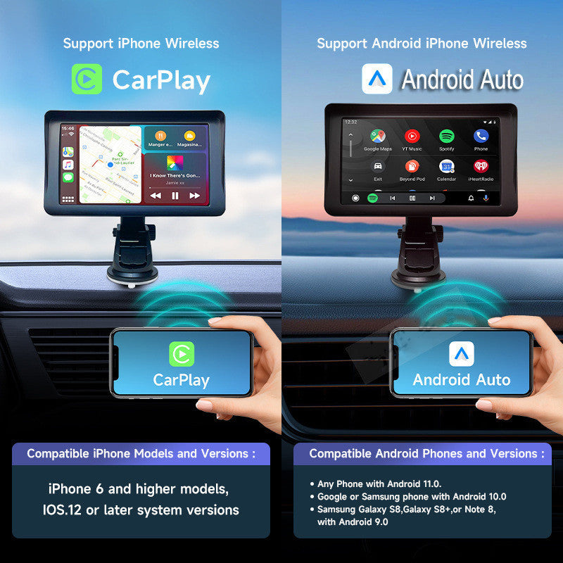 7 IPS Car Smart Screen Wireless Carplay Auto Mobile Phone Projection Screen Navigation - Nyaabs