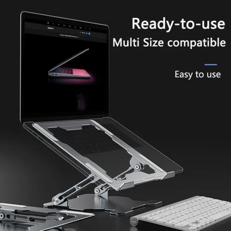 Adjustable Laptop Stand Portable Computer Stand Aluminum Alloy Laptop Riser Compatible Laptop Stand Holder - Nyaabs