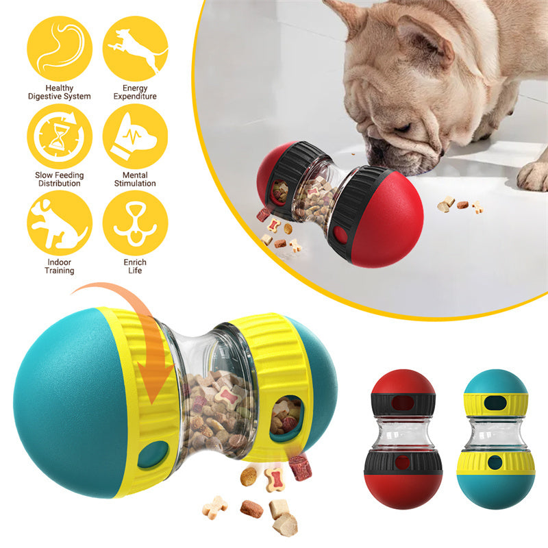 Food Dispensing Dog Toy Tumbler Leaky Food Ball Puzzle Toys Interactive Slowly Feeding Protect Stomach Increase Intelligence Pets Toy Pet Products - Nyaabs