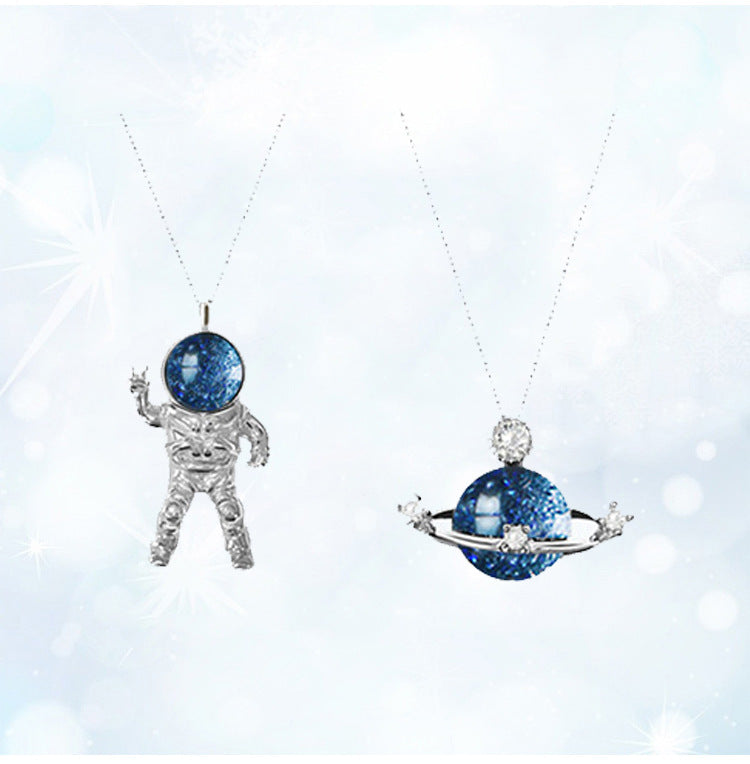 Astronaut Couple Necklace Fashion Men And Women - Nyaabs